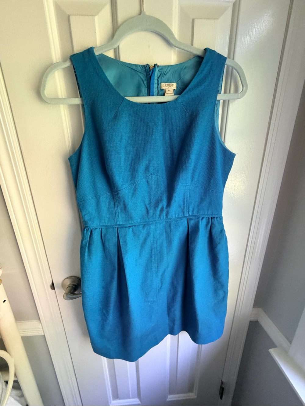 LOFT Teal Sleeveless Fit-and-Flare Mini Dress